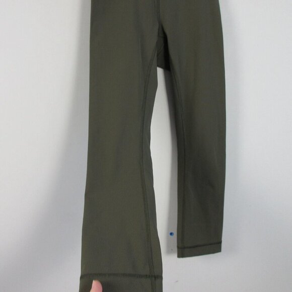 Lululemon Wunder Under Crop Women' Leggings 2 Green High Rise Luxtreme Yoga 130 - Picture 7 of 11